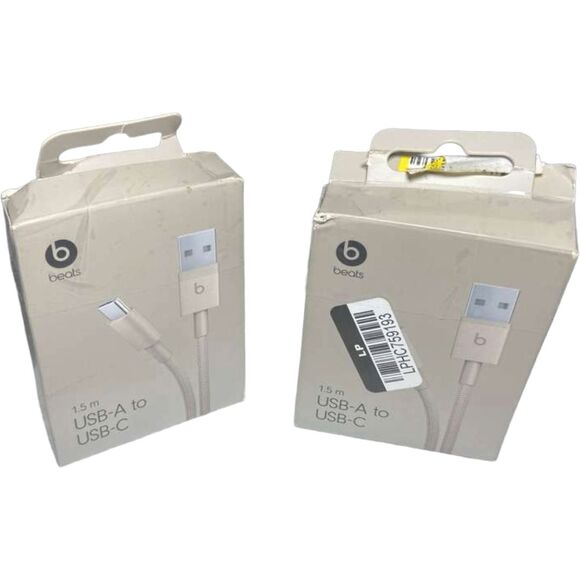 Genuine Beats USB‑C to USB‑A Woven Cable 1.5m – Surge Stone - Lot of 2- Box Wear - Picture 2 of 11